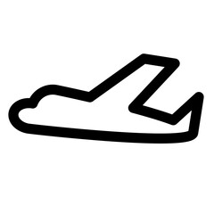 物流、飛行機、貨物を表すラインスタイルのアイコン