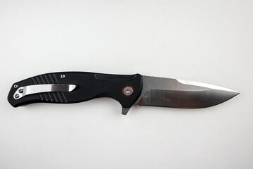 Obraz premium Tactical combat knife isolatred on white background