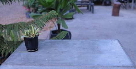 cement floor table for placing things