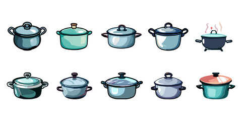 cookware vector set collection graphic clipart design