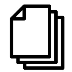 ファイル、書類を表すラインスタイルのアイコン