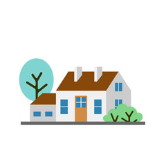 Small white house, isolated vector icon illustration - 600319002