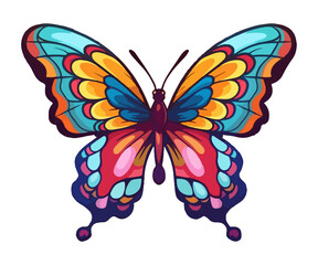 Colorful butterfly Logo, butterfly Sticker, Pastel cute colors