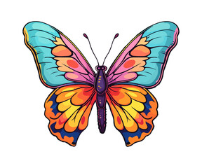 Colorful butterfly Logo, butterfly Sticker, Pastel cute colors