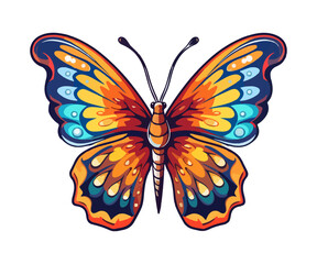 Colorful butterfly Logo, butterfly Sticker, Pastel cute colors