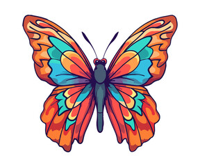 Colorful butterfly Logo, butterfly Sticker, Pastel cute colors