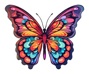 Colorful butterfly Logo, butterfly Sticker, Pastel cute colors