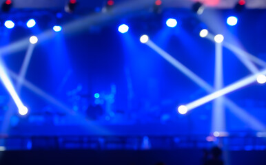 Blurred lights on stage abstract background.