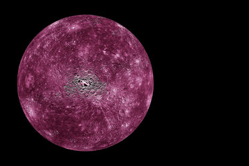 Planet Mercury in space. Elements of this image furnishing NASA.