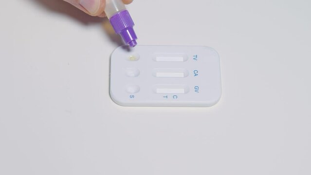 Dropping extraction solution at immunological rapid test and identify infection for self-testing at home