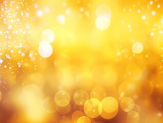 estive Soft Background with Yellow Bokeh for Christmas Theme - AI generated