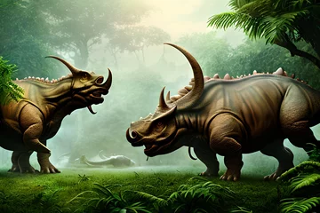 Rucksack Triceratops Dinosaur, Generative AI Illustration © pandawild
