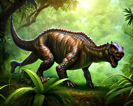 Silvisaurus Dinosaur, Generative AI Illustration