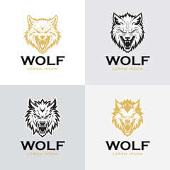 Wolf Logo Set. Premium Vector Design Illustration.