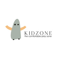 company logo label with minimalist abstract shape