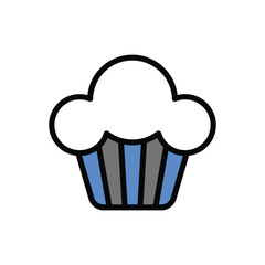 Muffin icon vector stock.