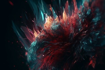 Abstract graphic background art. Generative AI
