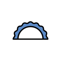 Calzone icon vector stock.