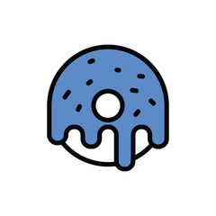 Donut icon vector stock.