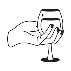 Juice doodle vector outline icon. EPS 10 file