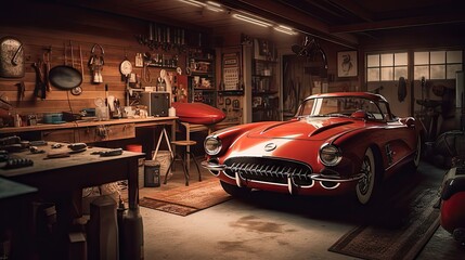 Vintage Haven: A Cozy Home Garage Filled with Nostalgia and Craftsmanship 3. Generative AI