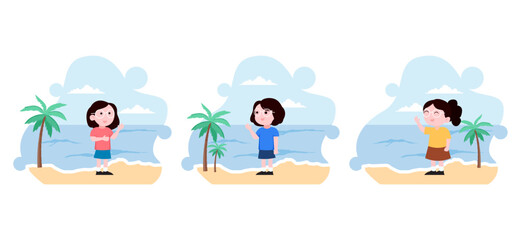 Children's Day Flat Bundle Design Illustration