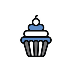 Cupcake icon vector stock.