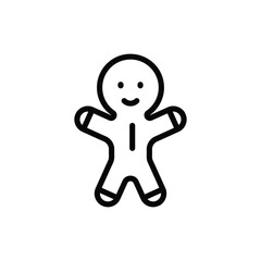 Gingerbread Man icon vector stock.