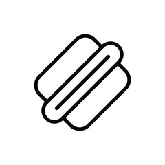 Hot Dog icon vector stock.