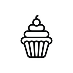 Cupcake icon vector stock.