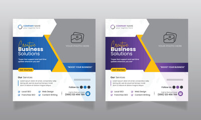 Digital marketing agency business promotion social media post template