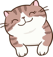 Cute Cartoon Cat Head Characters