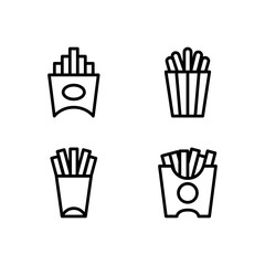 French fries icon vector illustration logo template for many purpose. Isolated on white background.