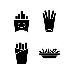 French fries icon vector illustration logo template for many purpose. Isolated on white background.