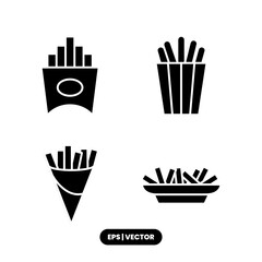 French fries icon vector illustration logo template for many purpose. Isolated on white background.