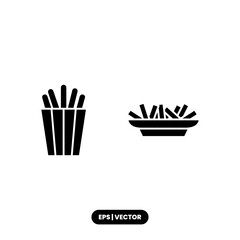 French fries icon vector illustration logo template for many purpose. Isolated on white background.