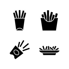 French fries icon vector illustration logo template for many purpose. Isolated on white background.