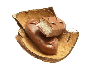 Chocolate coconut isolated 