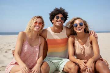 Fototapeta premium Sun, Sand, and Solidarity 1