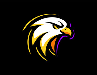 Eagle head esport mascot logo design, eagle gaming logo design