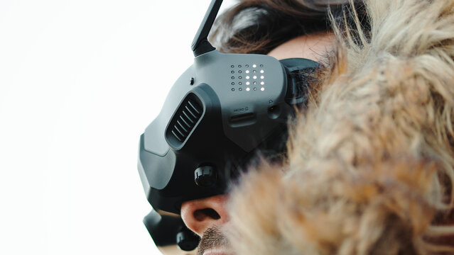 fpv drone pilot with virtual googles