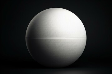 White isolated fitness ball. Generative AI
