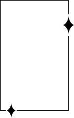 Aesthetic minimalist vertical frame for invitations, posters, banners, luxury design. Abstract geometric thin line trendy border