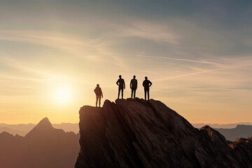 Teamwork to help success together, leadership to lead team to achieve goal or target
