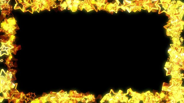 gold diamond frame loop animation