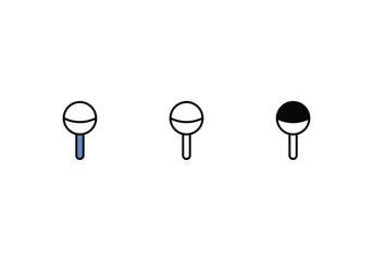 Lollipop Icons in three styles vector stock illustrations.sutiable mobile apps web and ui ux