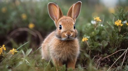 Fototapeta premium rabbit in the grass