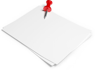 3D Render Pinned Blank Papper