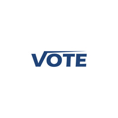 Obraz premium Vote word symbol. Election day, voting poster, banner design isolated on white background