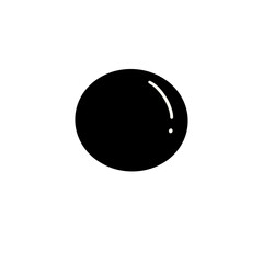 black and white ball. Illustration of a graphic of a symbol. Symbol sign collection.